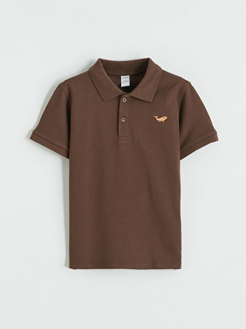 LC WAIKIKI Polo Collar Embroidered Boys' T-Shirt