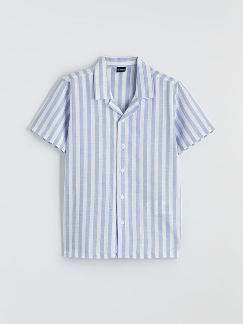 LCW ECO Resort Yaka Çizgili Erkek Çocuk Gömlek - S6G022Z4-LEN