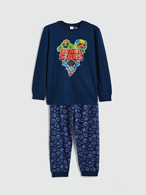 LCW Kids Brawl Stars Baskılı Erkek Çocuk Pijama Takımı - S6G054Z4-JC7