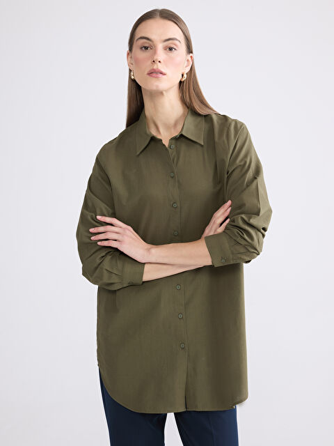 LCWAIKIKI Classic Regular Fit Kadın Gömlek Tunik - S6G076Z8-10O