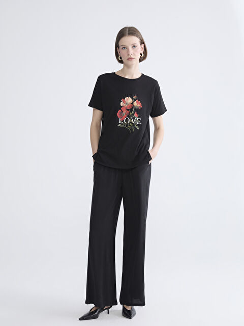 LCWAIKIKI Classic Elasticated Waist Wide Leg Women's Trousers - S6G148Z8-CVL