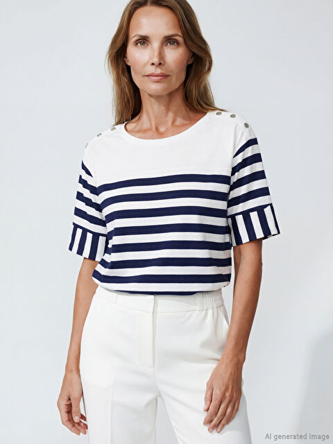 LCW Grace Tricou BLEUMARIN Femeie - S6G163Z8-LGS