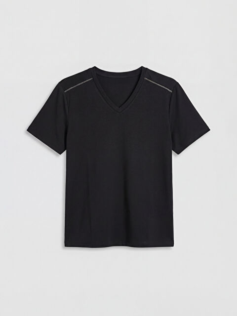 LCW Grace V Yaka Kadın Tişört - S6G167Z8-CVL