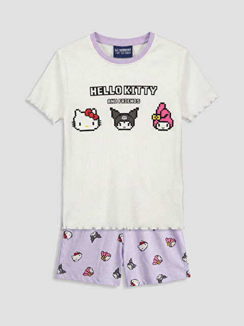 LCW Kids Girl ECRU Pyjama Set - S6G179Z4-FDU