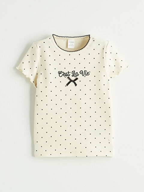 LCW Kids Bisiklet Yaka Kız Çocuk Tişört - S6G257Z1-LRA