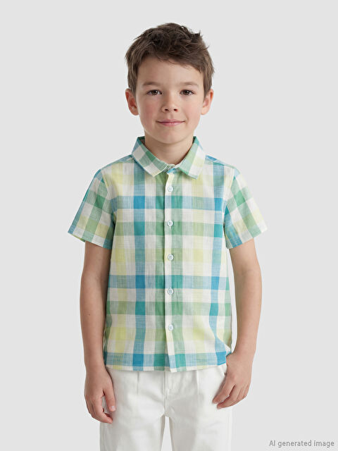 LC WAIKIKI Ekose Desenli Erkek Çocuk Gömlek