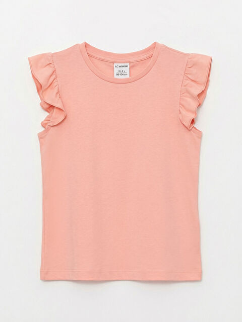 LCW Kids Girls' Ruffled Tank Top with a Round Neck - S6G379Z1-QY3