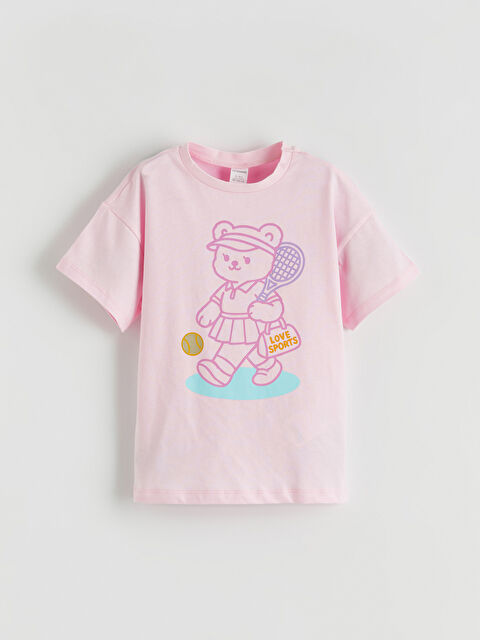 LCW ECO Baskılı Kız Çocuk Tişört - S6G385Z1-QXB