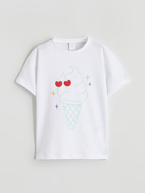 LCW ECO Baskılı Kız Çocuk Tişört - S6G386Z1-J5E