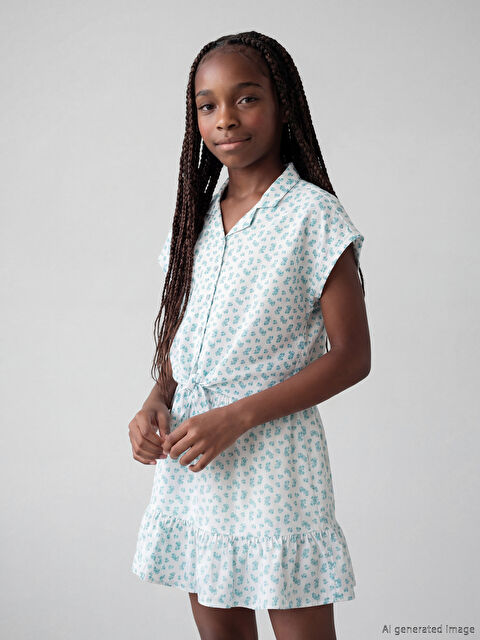 LCW Kids Çiçekli Kız Çocuk Gömlek