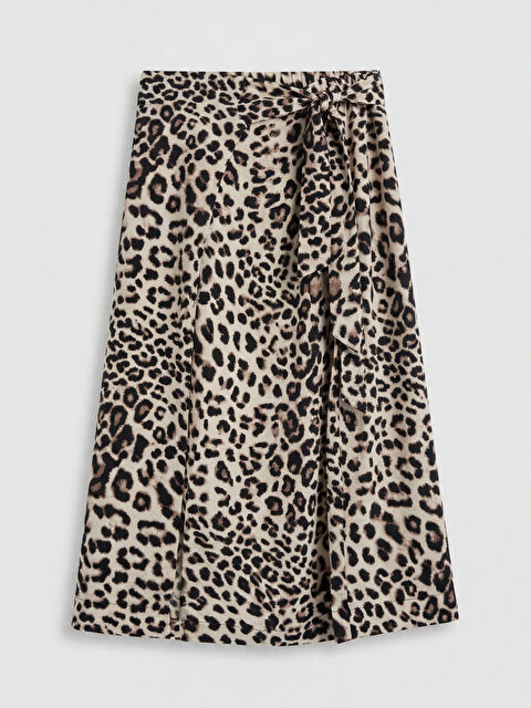 LCWAIKIKI Classic Leopar Desenli Anvelop Kadın Etek - S6G501Z8-LQY