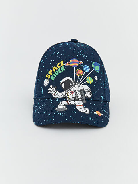 LCW ACCESSORIES Astronot Baskılı Erkek Bebek Kep Şapka