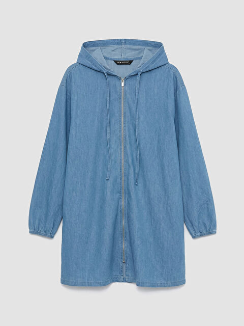 LCW Modest Kapüşonlu Kadın Jean Tunik	 - S6G534Z8-311