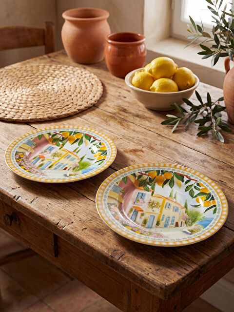 LCW HOME Baskılı Porselen 2'li Paket Tabak