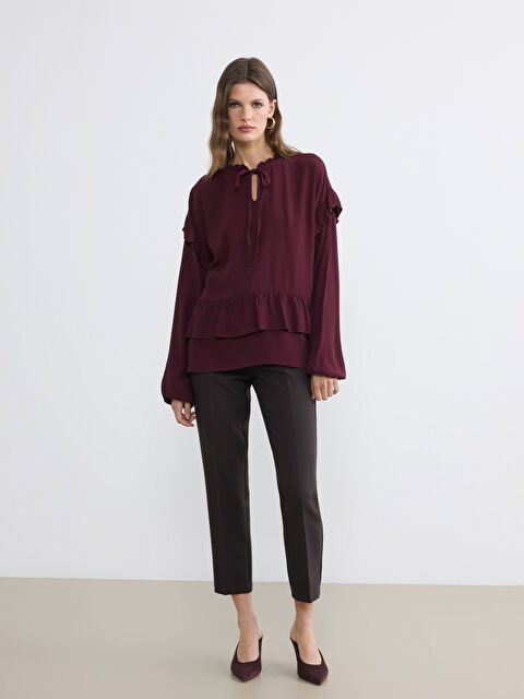 LCW STUDIO Yüksek Bel Kadın Cigarette Pantolon - S6G586Z8-1UP