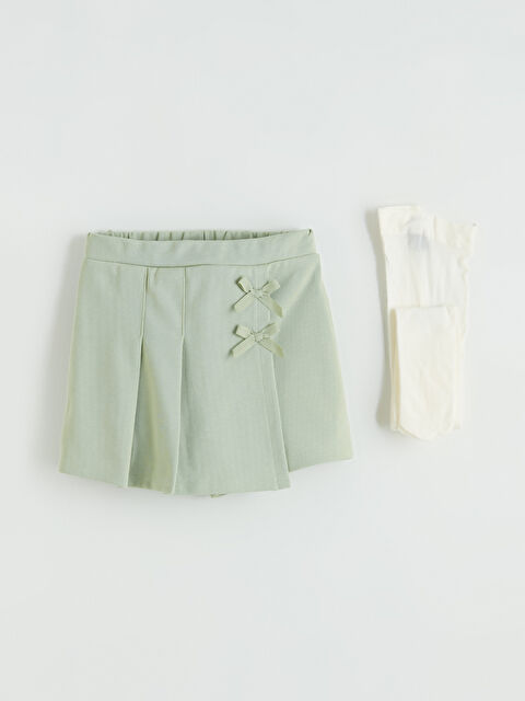 LCW Kids Kız Çocuk Şort Etek ve Külotlu Çorap  - S6G620Z1-FJY