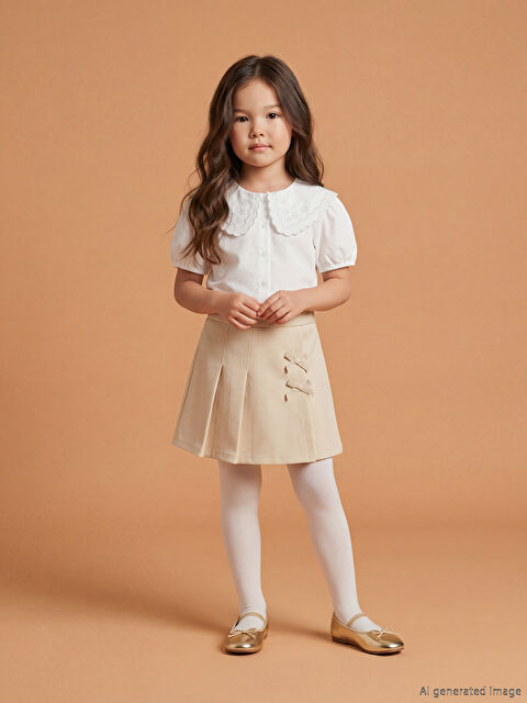 LCW Kids Kız Çocuk Şort Etek ve Külotlu Çorap  - S6G620Z1-G6A