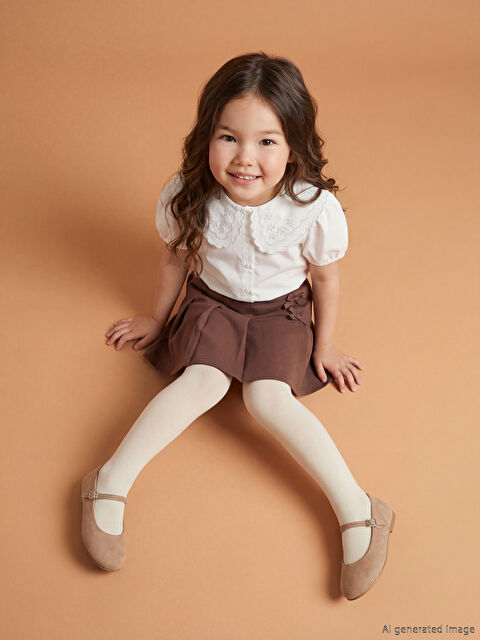 LCW Kids Kız Çocuk Şort Etek ve Külotlu Çorap  - S6G620Z1-HHA