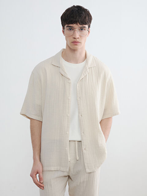 XSIDE Loose Fit Müslin Erkek Gömlek