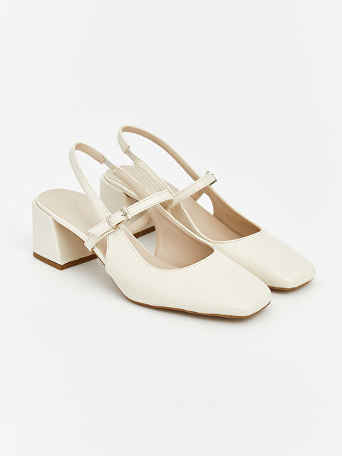 LCW STEPS Deri Görünümlü Kadın Topuklu Ayakkabı