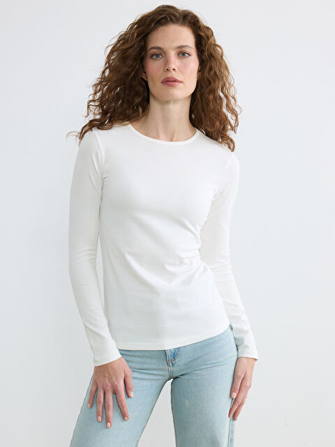 LCW EVERYDAY Women's Crew Neck Bodysuit - S6G734Z8-R9J