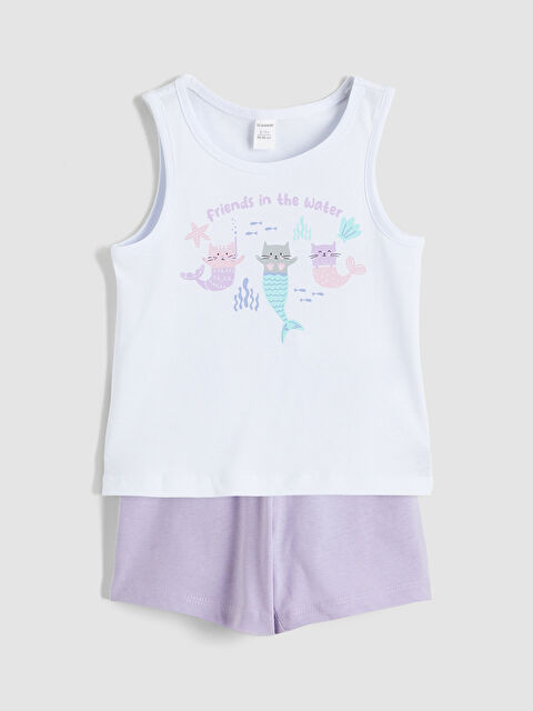 LCW Kids Girl LILAC Pyjama Set - S6G762Z1-FKW