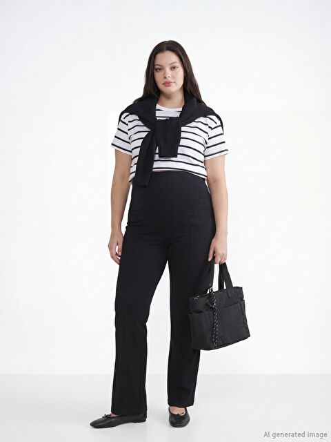 LCW Comfort Karın Panelli Geniş Paça Kadın Eşofman Altı