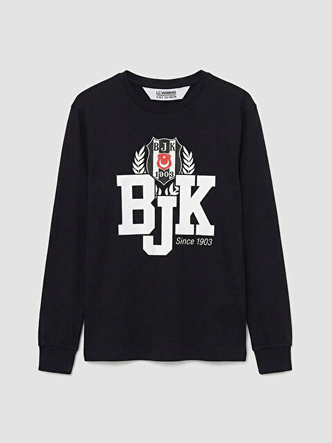 LCW Kids Beşiktaş Baskılı Erkek Çocuk Pijama Üst