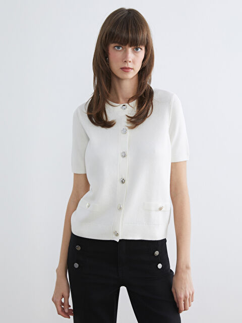 LCW Vision Bisiklet Yaka Kadın Triko Hırka - S6G844Z8-FDU