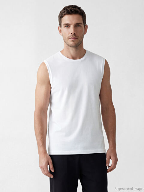 LC WAIKIKI Bisiklet Yaka Penye Erkek Atlet - S6G847Z8-VC4