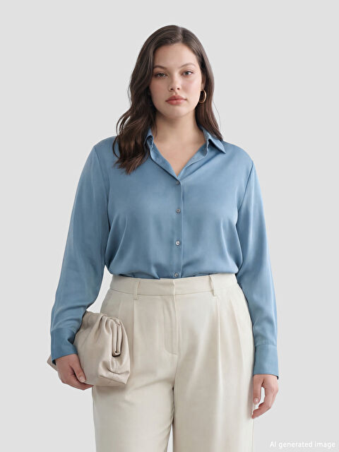 LCW STUDIO Satin Women's Shirt - S6G852Z8-L4U