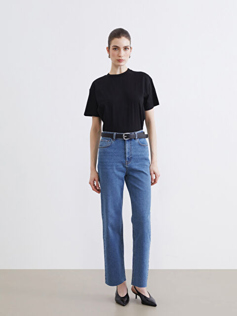 LCW Modest Straight Fit Kadın Jean Pantolon	 - S6G913Z8-507