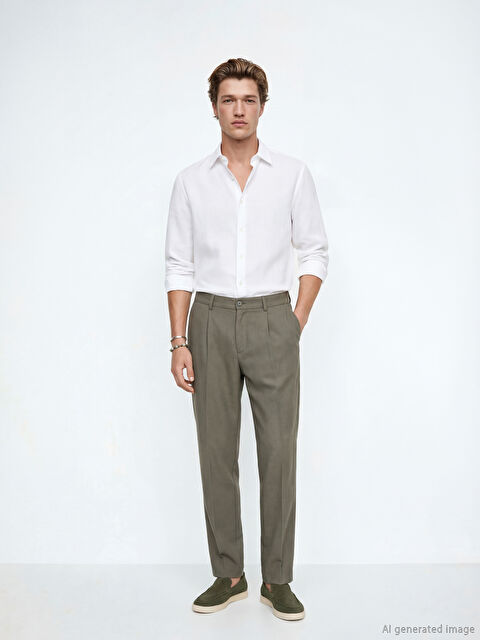 SOUTHBLUE Regular Fit Viskon Erkek Pileli Pantolon