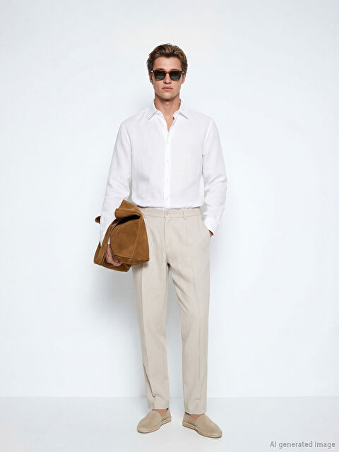 SOUTHBLUE Regular Fit Viskon Erkek Pileli Pantolon