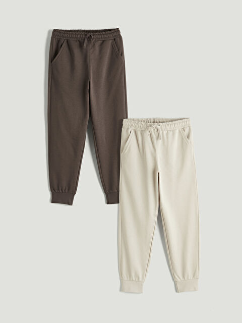 LCW Kids Beli Lastikli Erkek Çocuk Jogger Eşofman Altı 2'li - S6G916Z4-Z7U