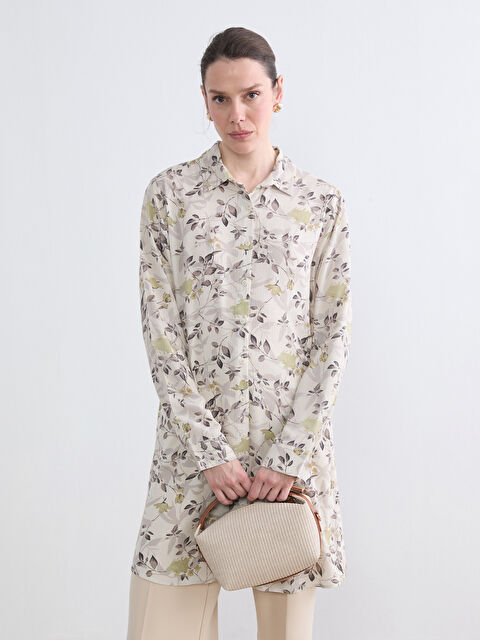 LCW ECO Çiçekli Kadın Gömlek Tunik - S6G928Z8-LRA