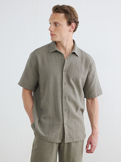 LCW Vision Regular Fit Dokulu Erkek Gömlek