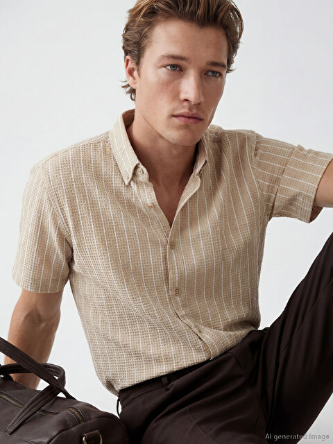 SOUTHBLUE Striped Regular Fit Men's Shirt - S6G952Z8-ELZ