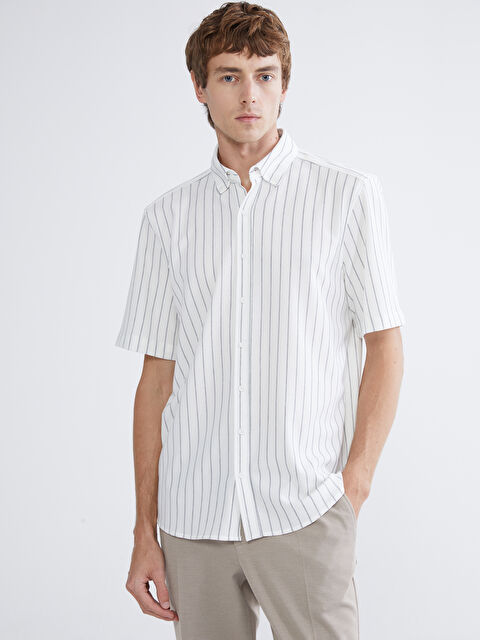 SOUTHBLUE Striped Regular Fit Short Sleeve Men's Shirt - S6G952Z8-LFC