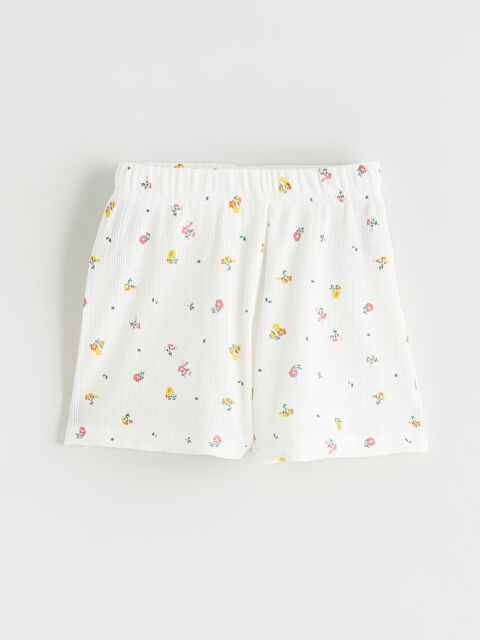 LCW ECO Çiçek Desenli Kız Çocuk Şort - S6G971Z1-LRA