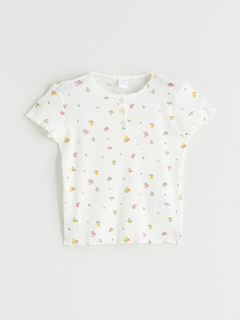 LCW ECO Fiyonk Baskılı Kız Çocuk Tişört - S6G973Z1-LRA