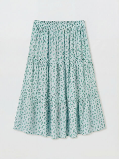 LCW Kids Beli Lastikli Desenli Kız Çocuk Etek