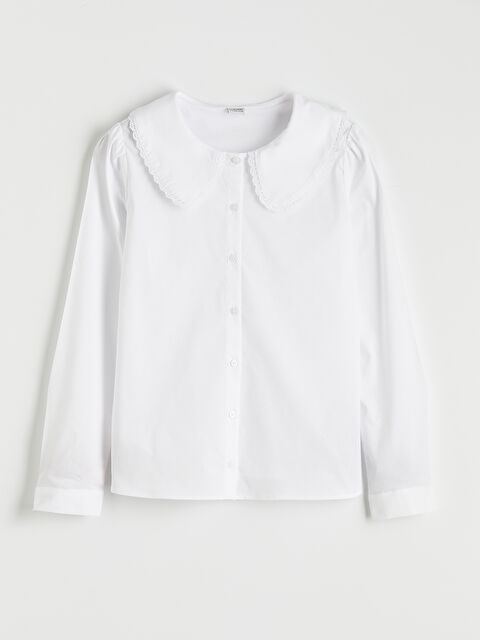 LCW Kids Bebe Yaka Kız Çocuk Gömlek - S6G988Z4-Q6K