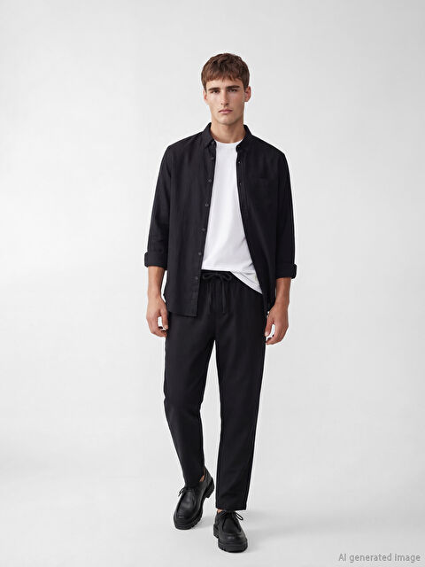 LCW Vision Regular Fit Linen-Look Men's Trousers