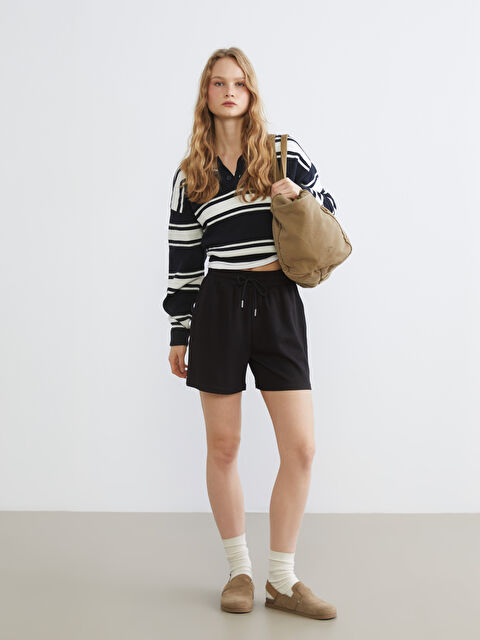 XSIDE Elastic Waist Soft Touch Women's Shorts - S6GA41Z8-CVL