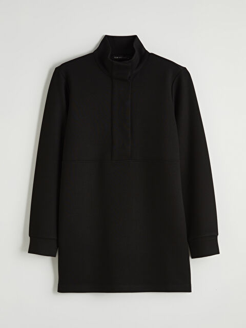 LCW Modest Dik Yaka Soft Touch Kadın Sweatshirt Tunik - S6GA69Z8-CVL