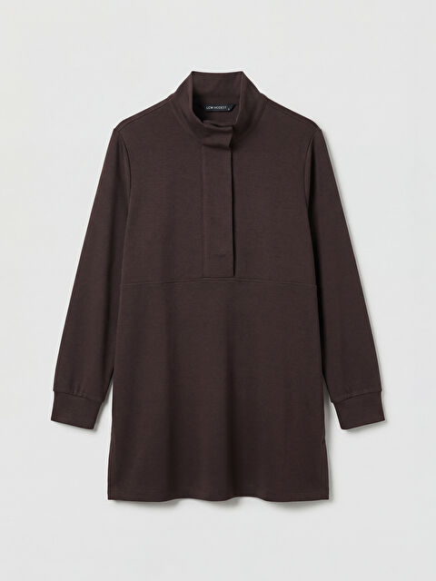 LCW Modest Dik Yaka Soft Touch Kadın Sweatshirt Tunik - S6GA69Z8-HMK