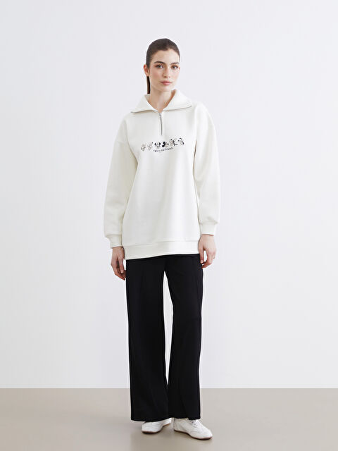 LCW Modest Beli Lastikli Geniş Paça Kadın Eşofman Altı - S6GA70Z8-CVL