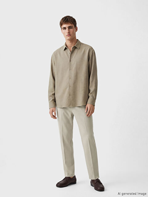 LCW Vision Παντελόνι Χαλαρής Εφαρμογής για Άνδρες με Πιέτες - S6GB15Z8-MX4