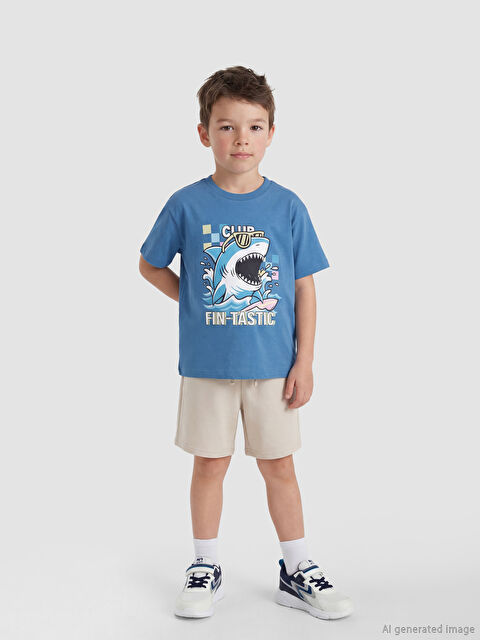 LCW Kids Baskılı Erkek Çocuk Tişört ve Şort